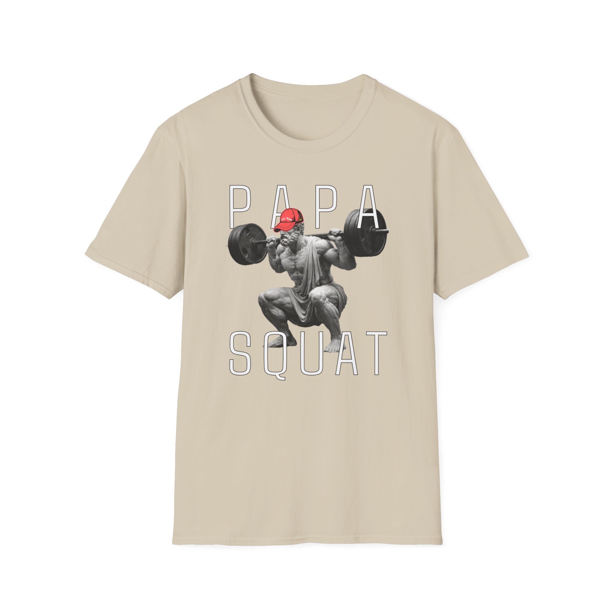 Papa Squat T-Shirt — Funny Weightlifting Dad Tee for Fitness Fathers