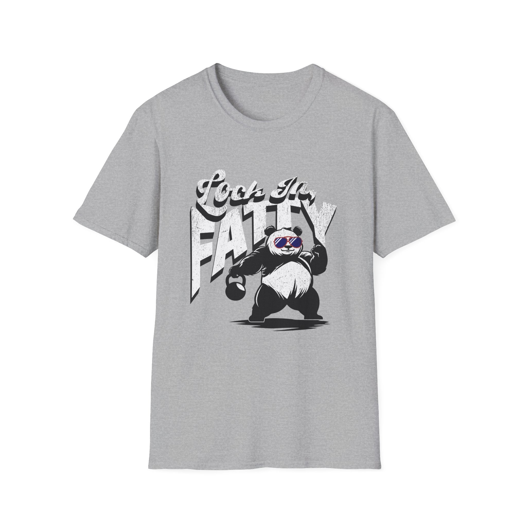 Lock In, Fatty Panda T-Shirt — Lifting tee