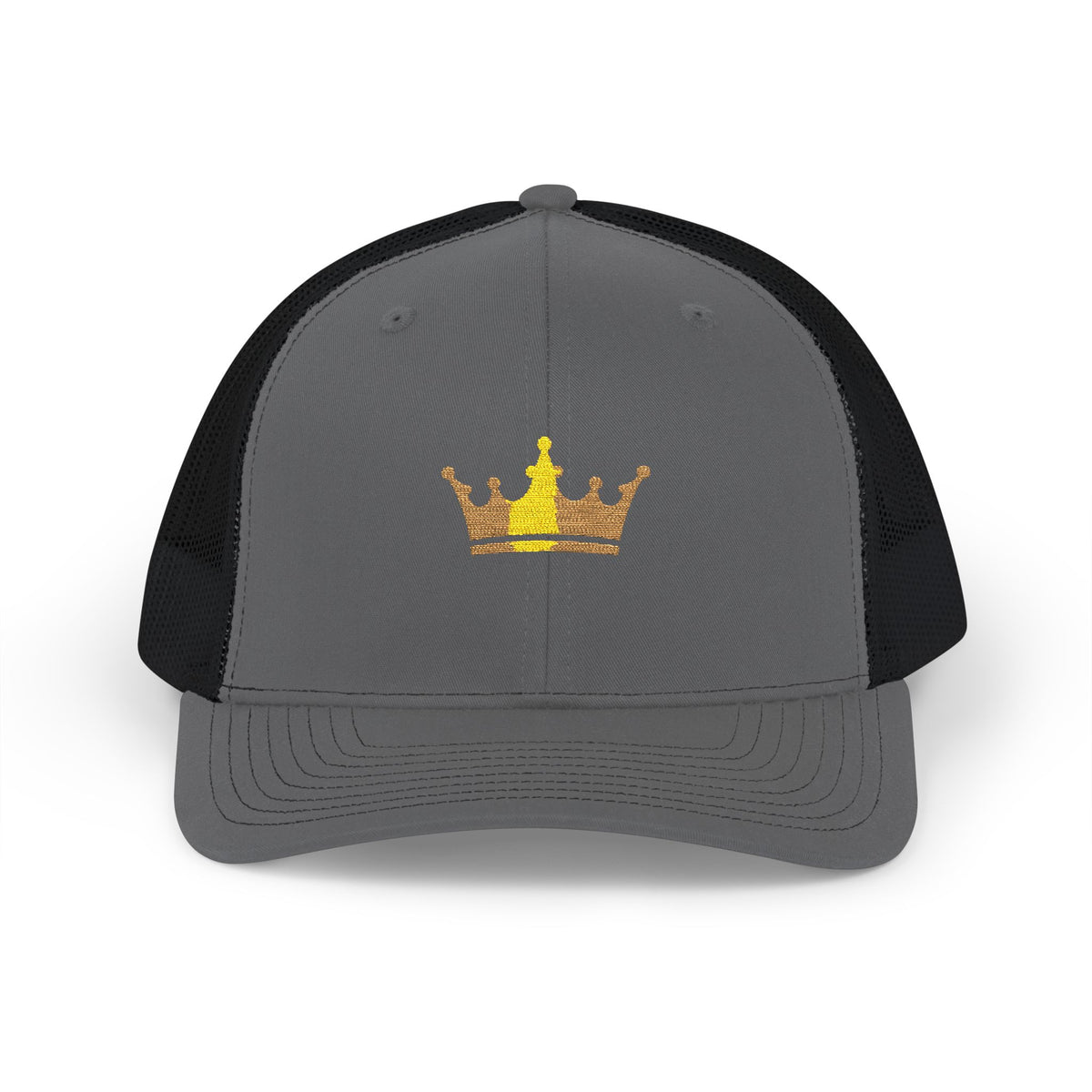 Crown Patch Trucker Cap – Gold Crown Snapback Hat