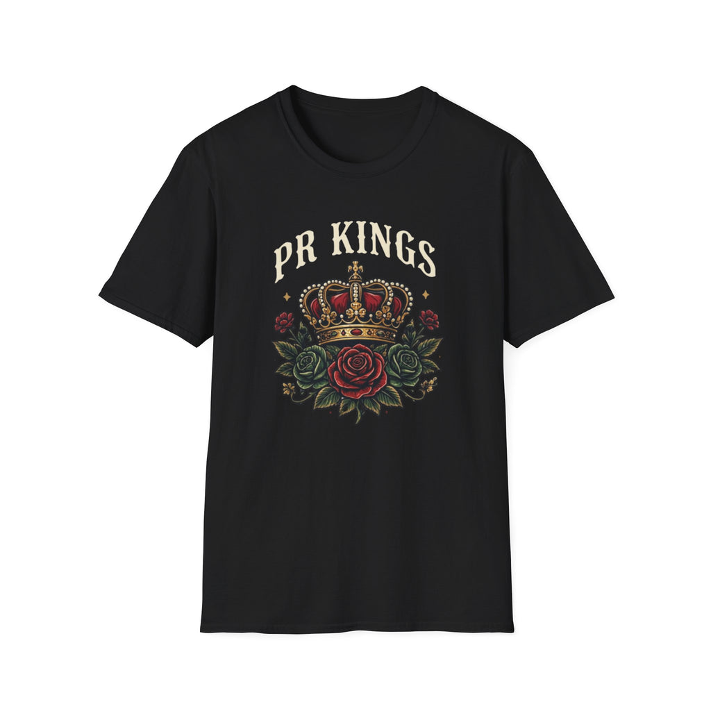 PR Kings Crown T‑Shirt — Vintage Rose Crest Graphic Tee