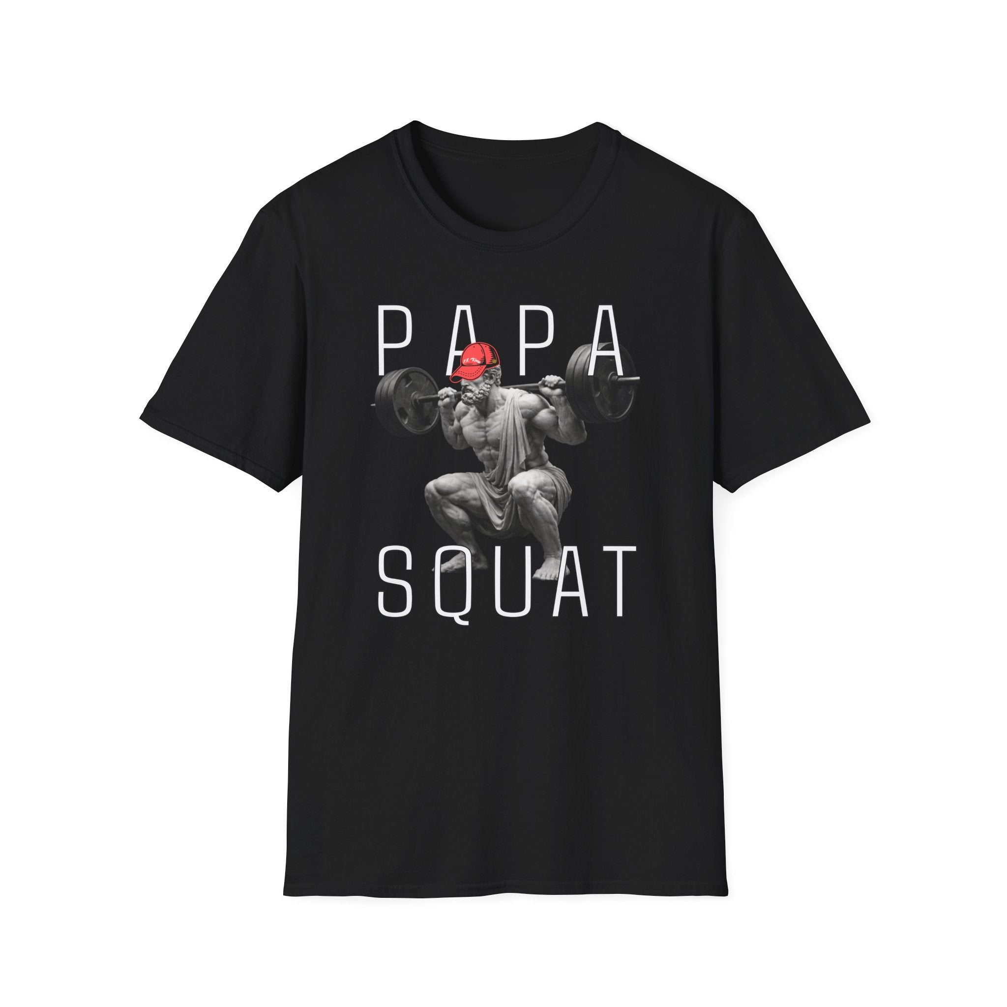 Papa Squat T-Shirt — Funny Weightlifting Dad Tee for Fitness Fathers