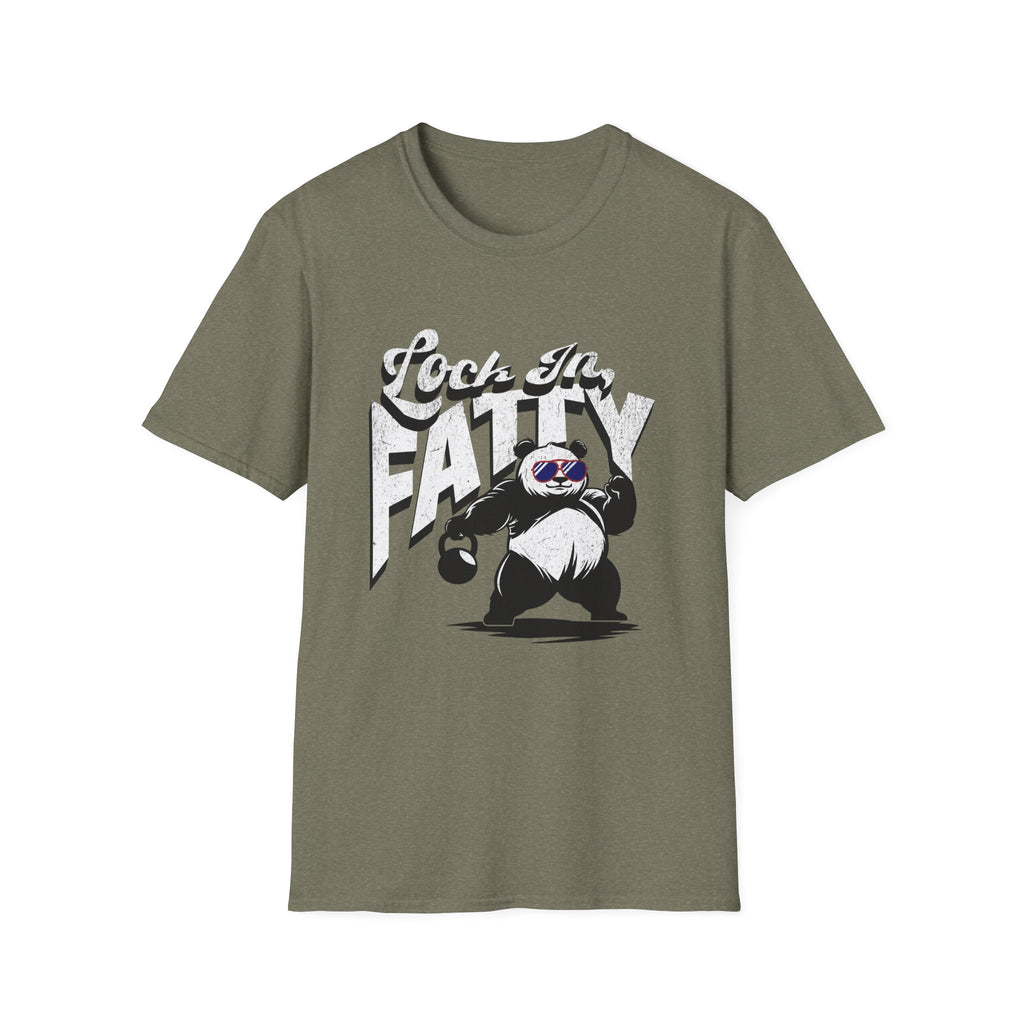 Lock In, Fatty Panda T-Shirt — Lifting tee