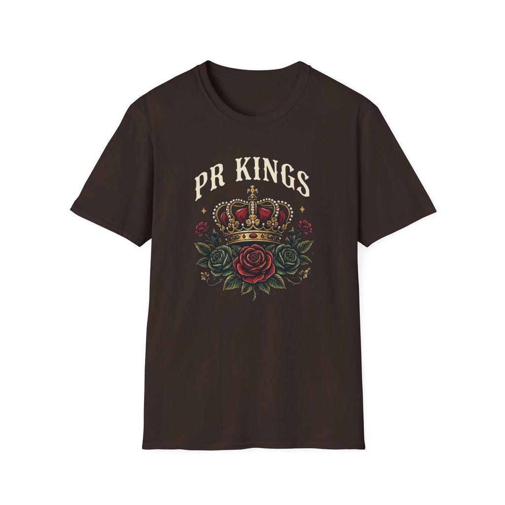 PR Kings Crown T‑Shirt — Vintage Rose Crest Graphic Tee