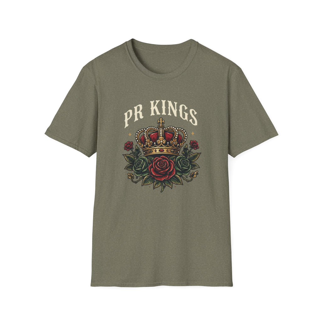 PR Kings Crown T‑Shirt — Vintage Rose Crest Graphic Tee
