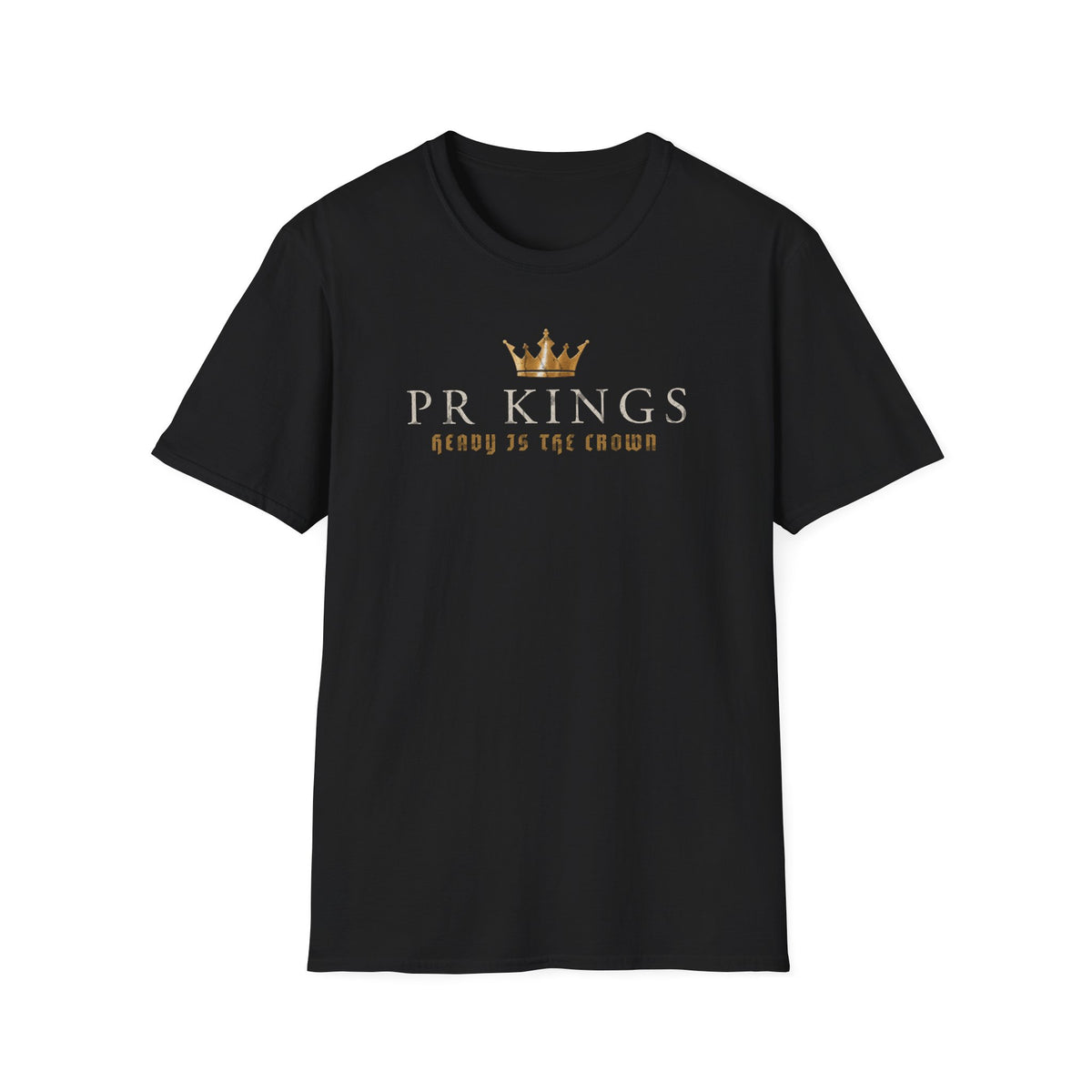 PR Kings T-Shirt — "Heavy is The Crown" Gold Crown Graphic Tee