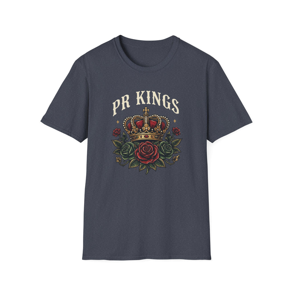 PR Kings Crown T‑Shirt — Vintage Rose Crest Graphic Tee