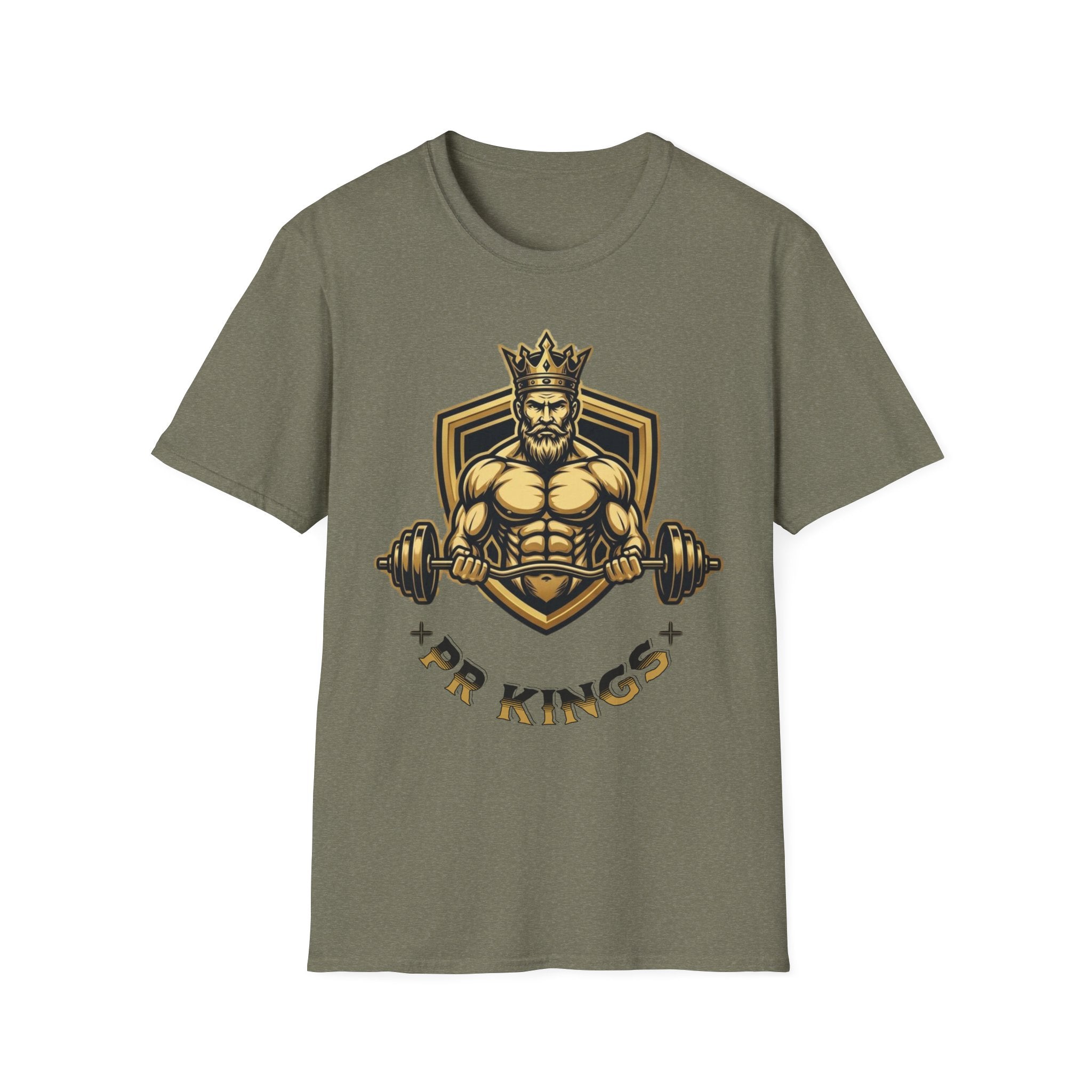 King of Kings Weightlifting T-Shirt — Muscular Crowned King Gym Tee
