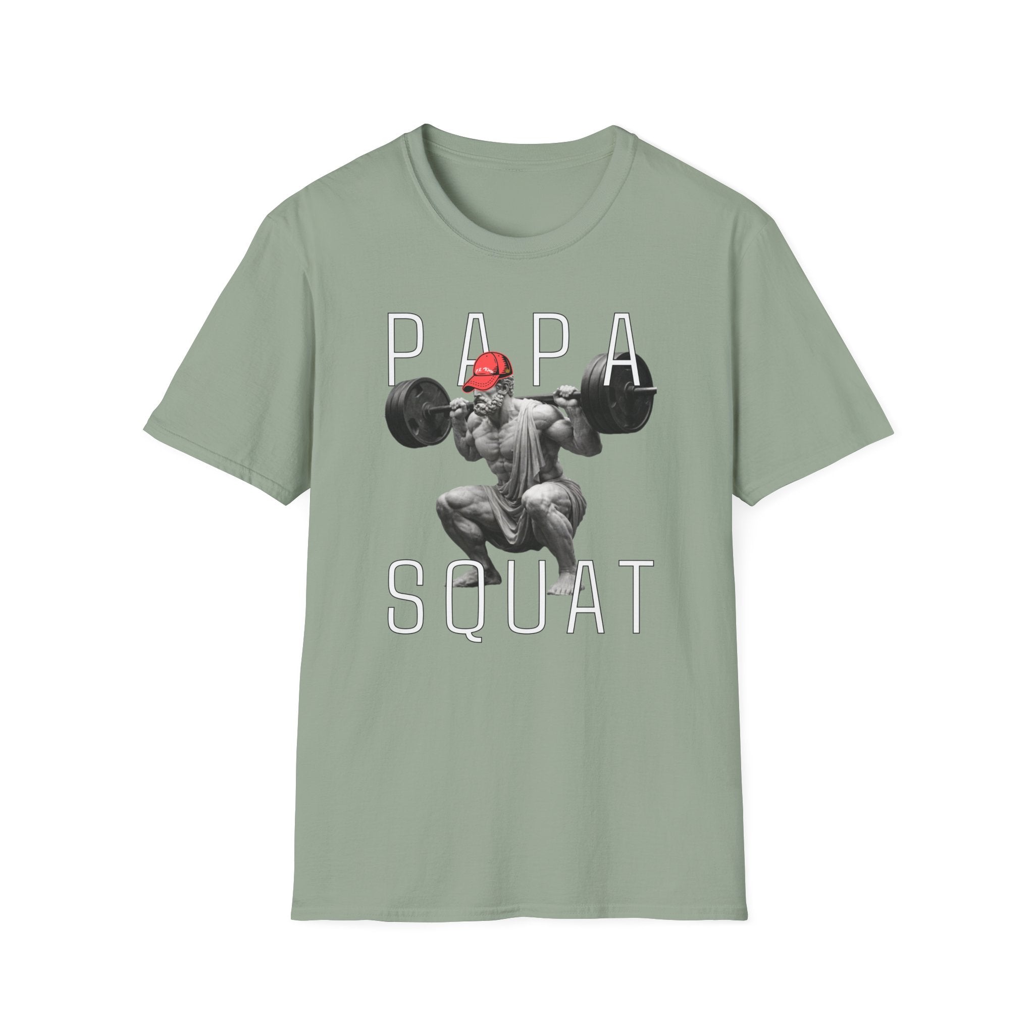 Papa Squat T-Shirt — Funny Weightlifting Dad Tee for Fitness Fathers