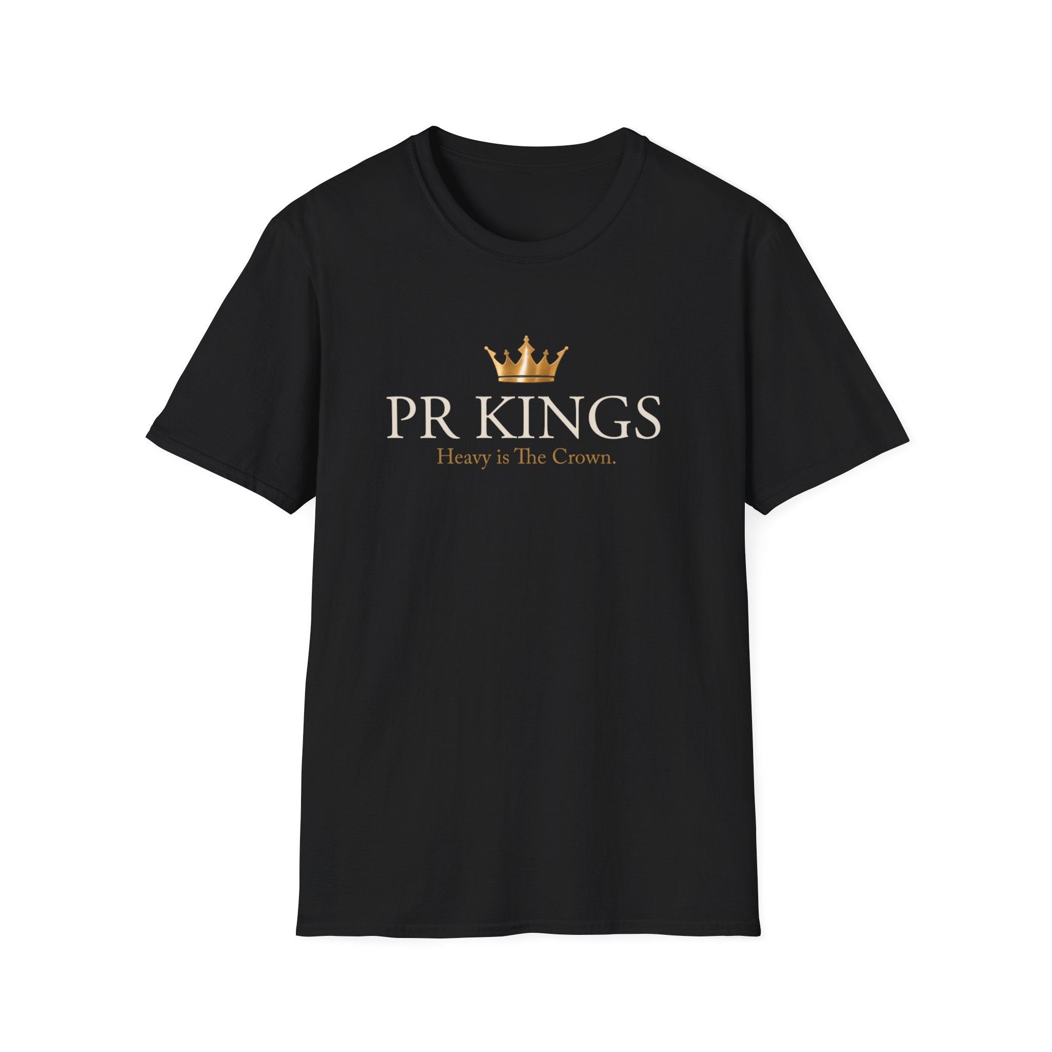 PR Kings T-Shirt — "Heavy is The Crown" Gold Crown Graphic Tee