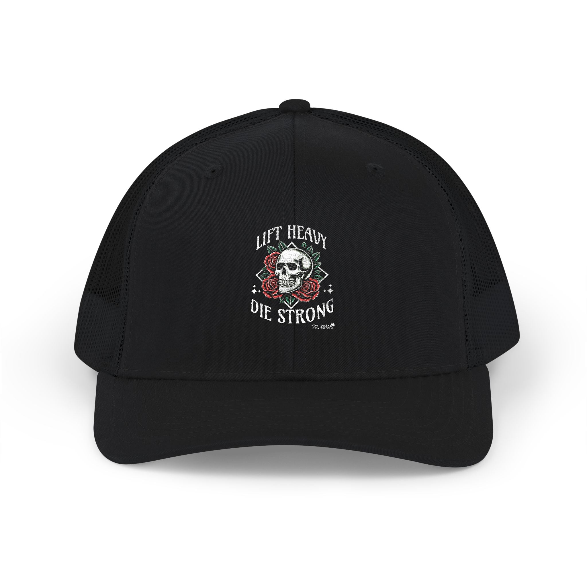 Lift Heavy. Die Strong. Snapback Trucker Cap
