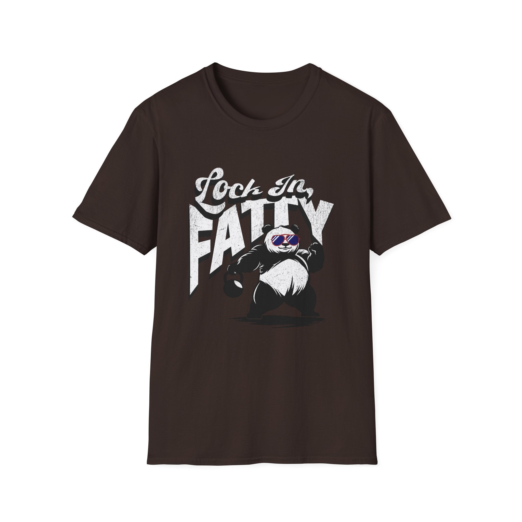 Lock In, Fatty Panda T-Shirt — Lifting tee