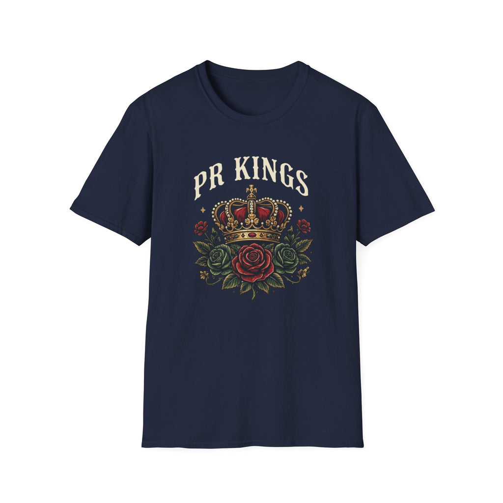 PR Kings Crown T‑Shirt — Vintage Rose Crest Graphic Tee